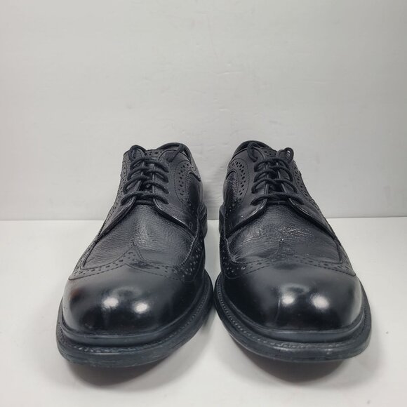 Aston Grey Men's Black Leather Wingtip Oxford Dress Shoes Size 10.5 - Picture 3 of 8